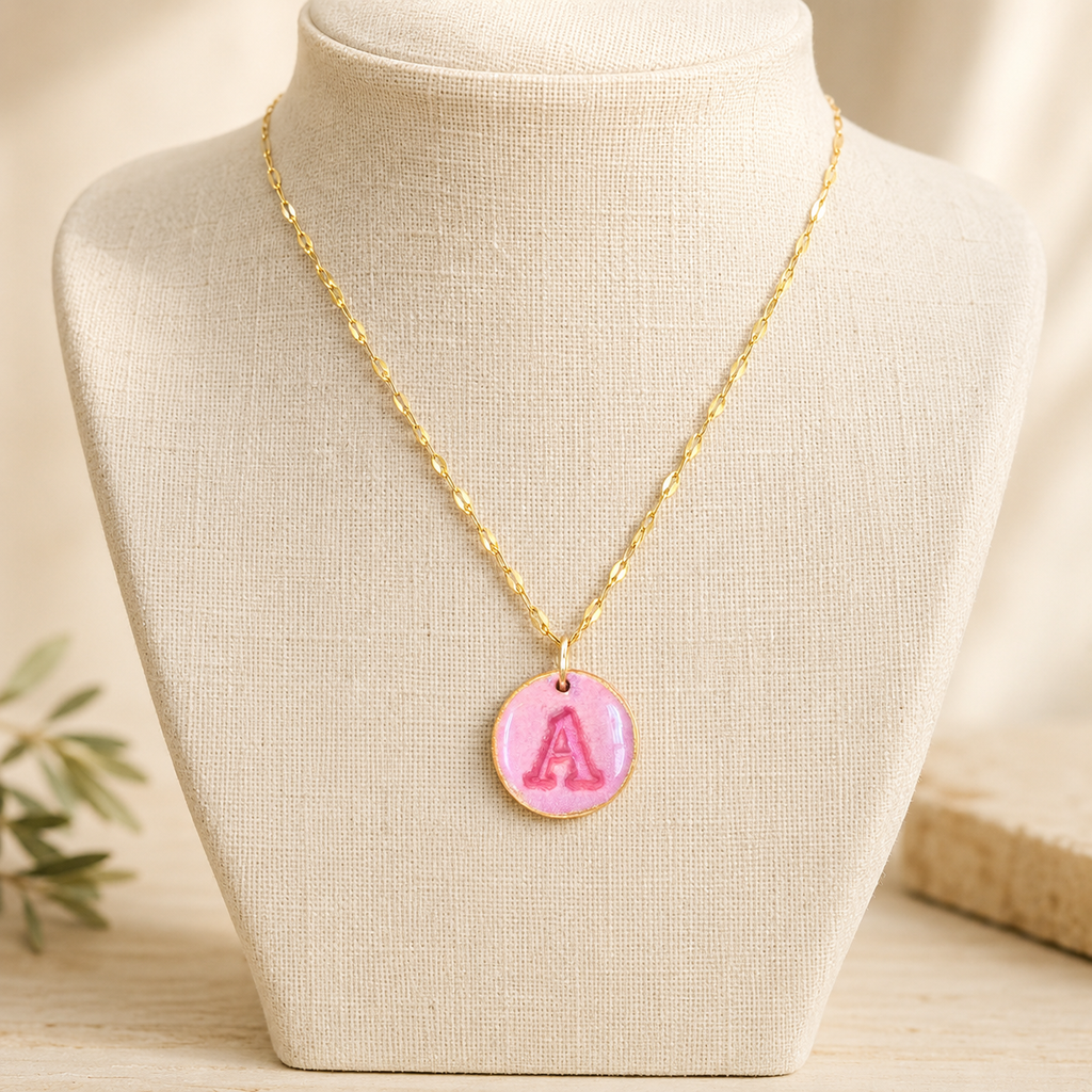 Handcrafted Monogram Necklace - A
