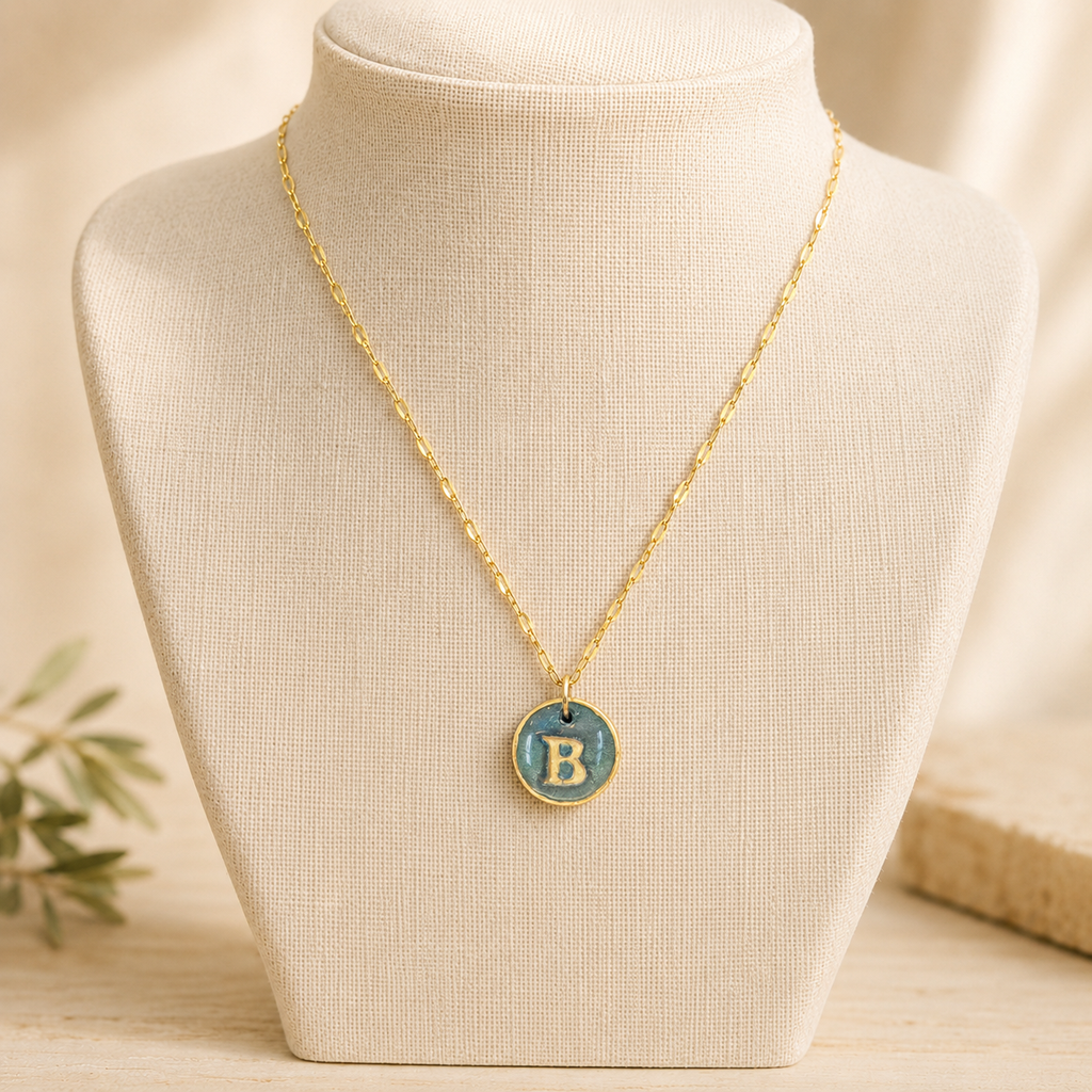 Handcrafted Monogram Necklace - B