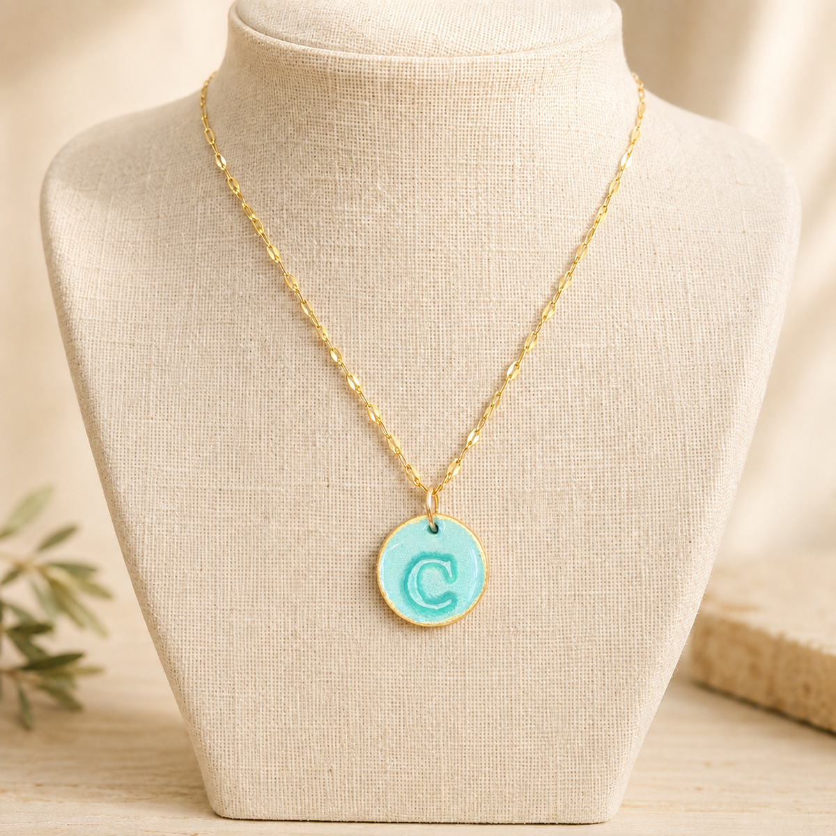 Handcrafted Monogram Necklace - C