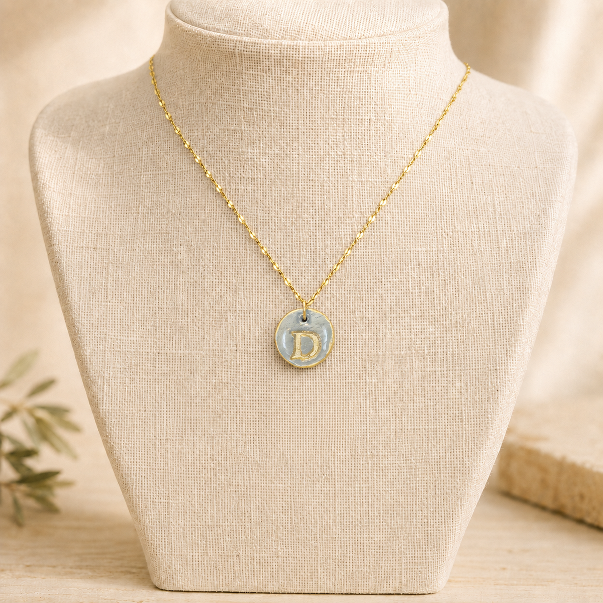 Handcrafted Monogram Necklace - D