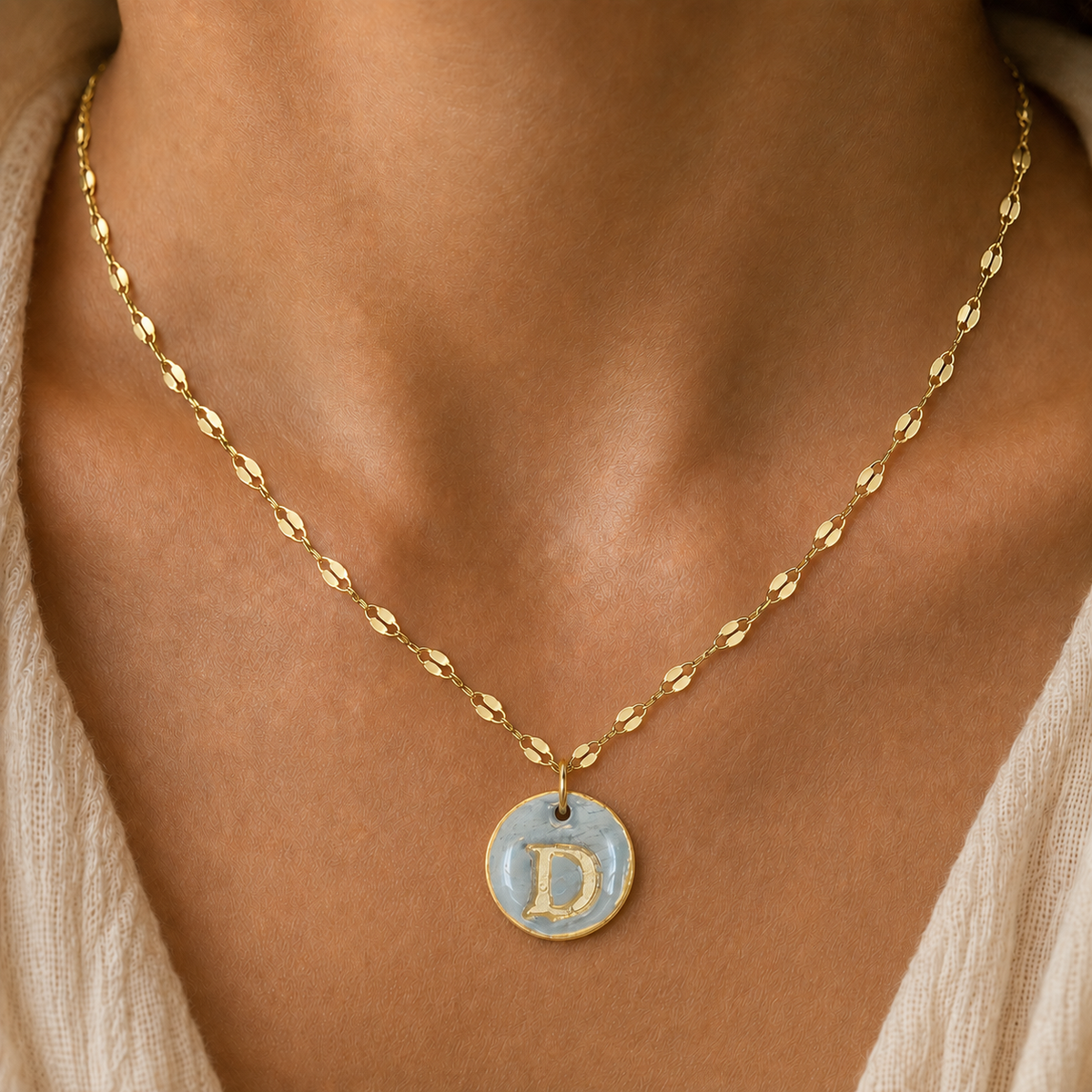 Handcrafted Monogram Necklace - D