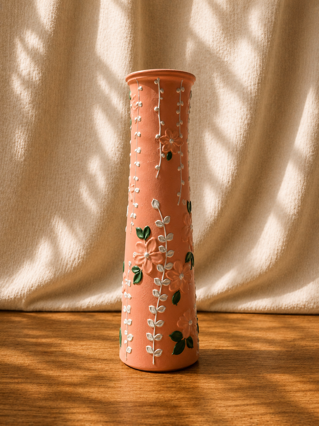Hand Crafted Glass Vase - Pink