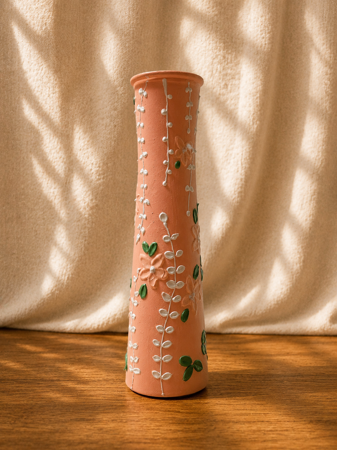 Hand Crafted Glass Vase - Pink
