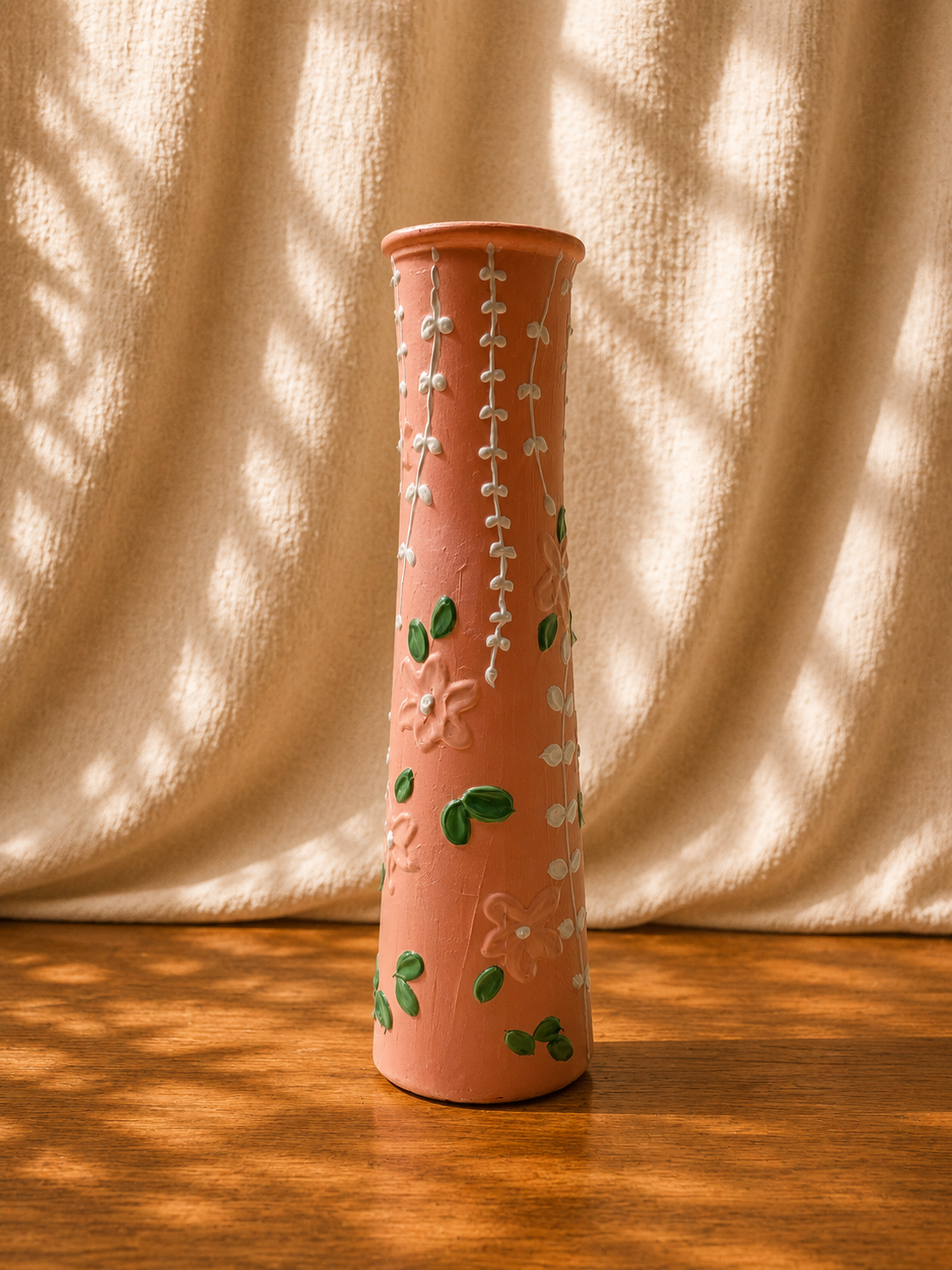 Hand Crafted Glass Vase - Pink