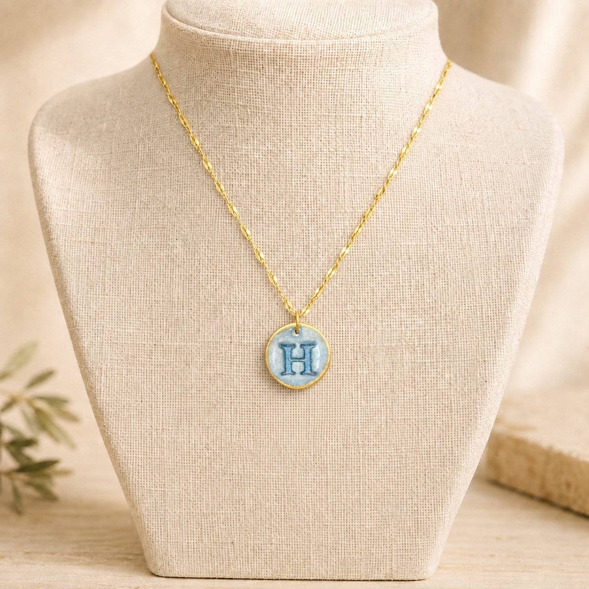 Handcrafted Monogram Necklace - H