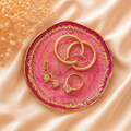 Handcrafted Clay Trinket Dishes- Rose - Gold