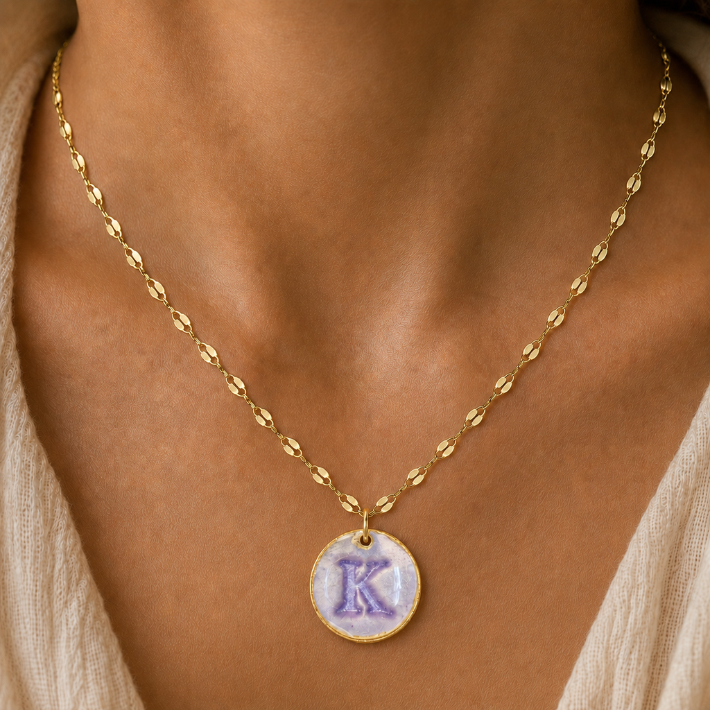 Handcrafted Monogram Necklace - K