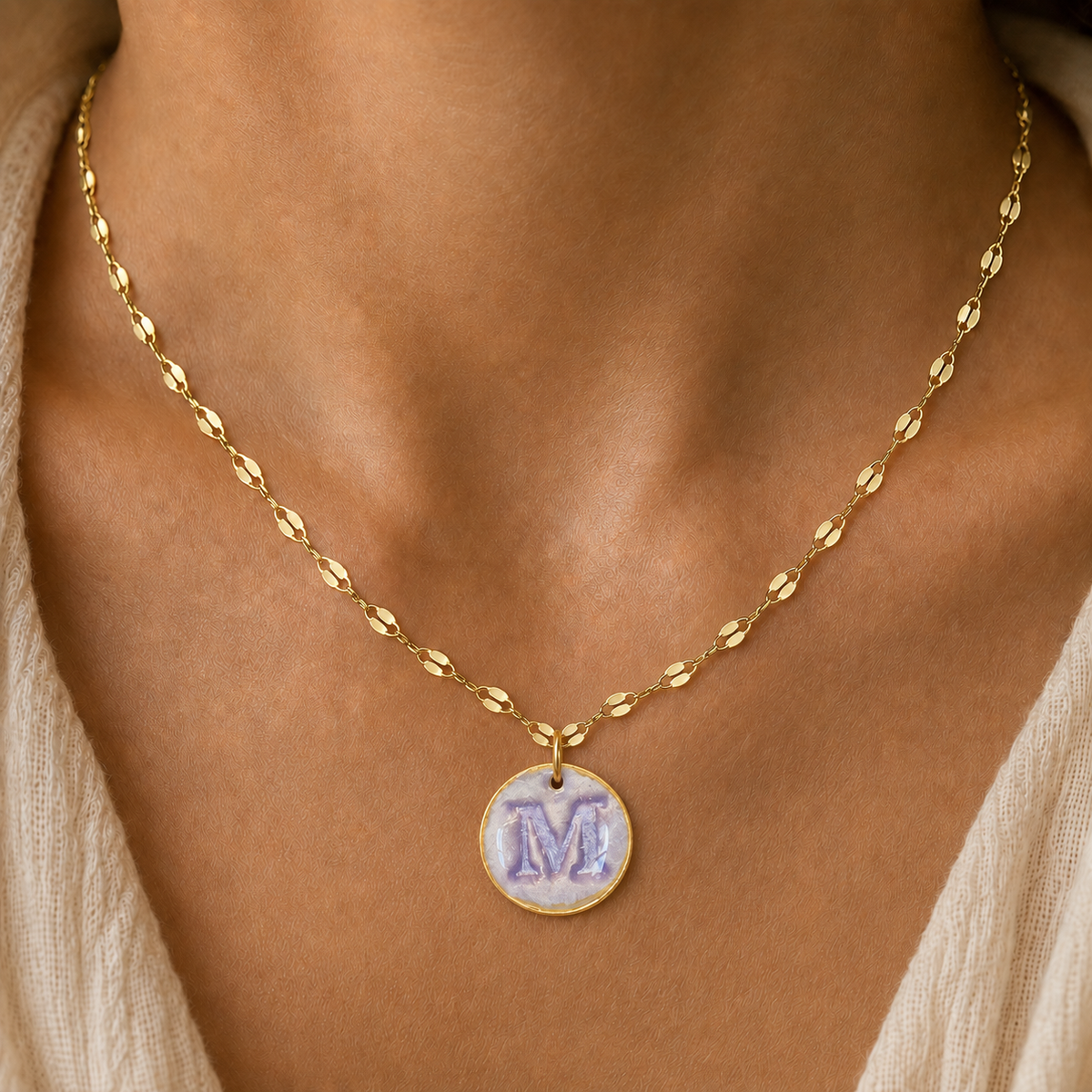 Handcrafted Monogram Necklace - M