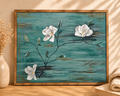 Hand-Painted Canvas Art- Magnolia Dreams