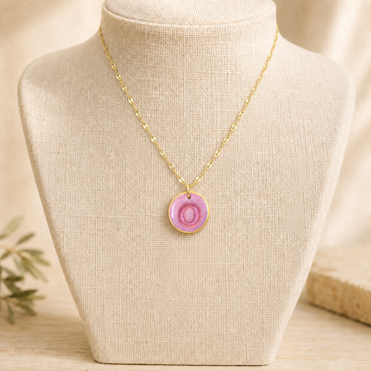 Handcrafted Monogram Necklace - O