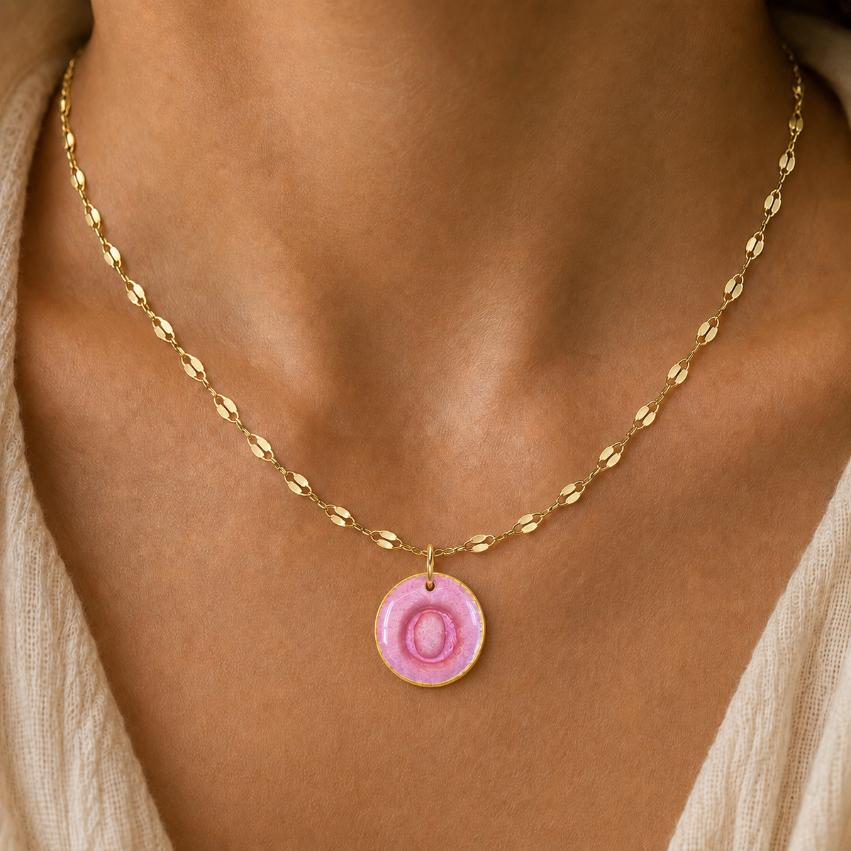 Handcrafted Monogram Necklace - O