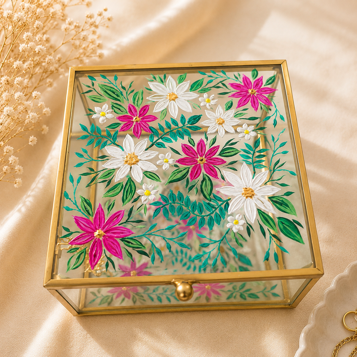 Handcrafted Glass Jewelry & Trinket Box