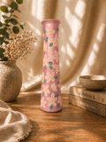 Handcrafted Glass Vase- Shimmery Pink
