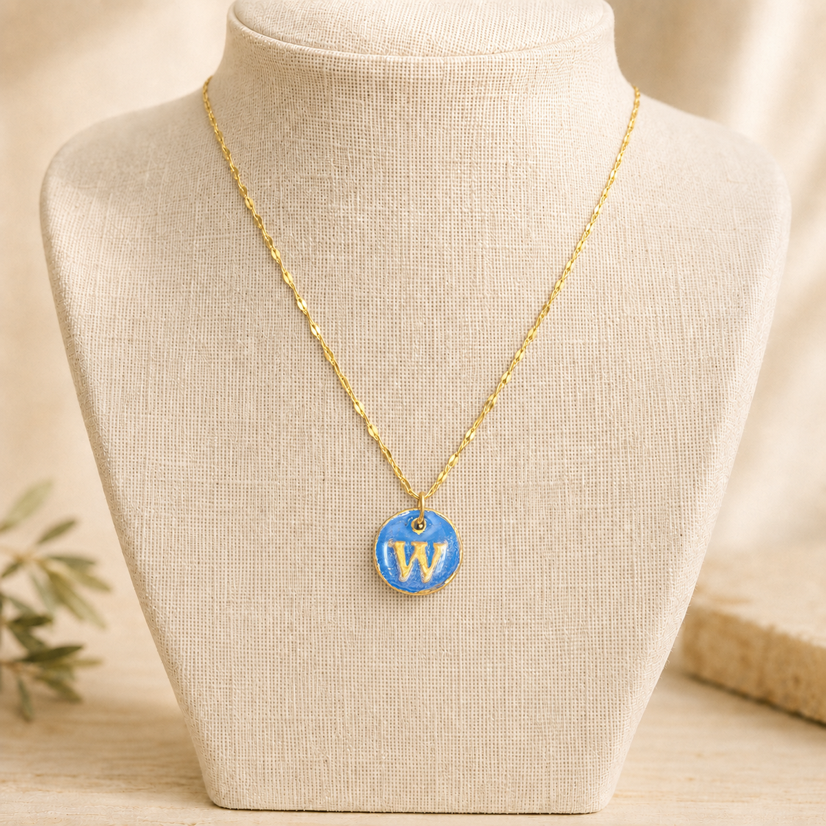 Handcrafted Monogram Necklace - W