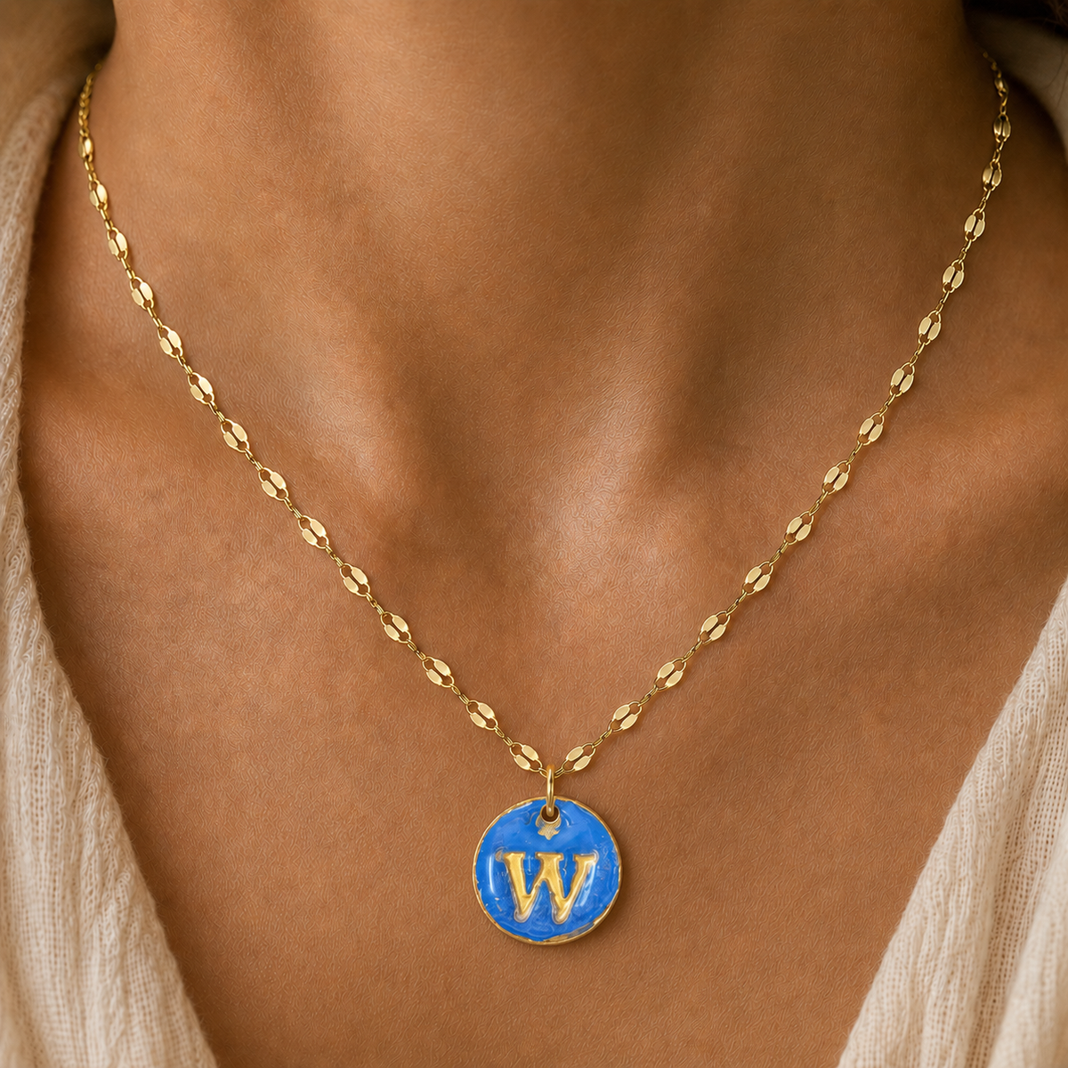 Handcrafted Monogram Necklace - W