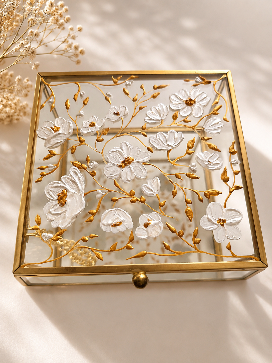Handcrafted Glass Jewelry & Trinket Box
