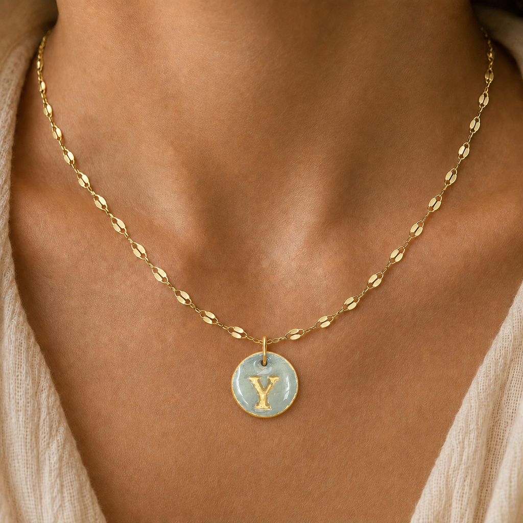 Handcrafted Monogram Necklace - Y