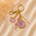 Monogram Gold Charm Keychain - Z