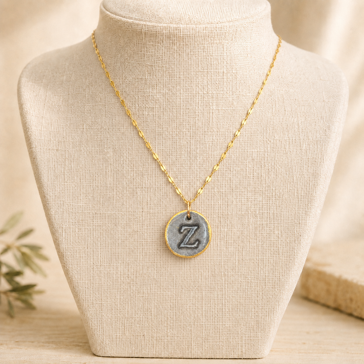 Handcrafted Monogram Necklace - Z